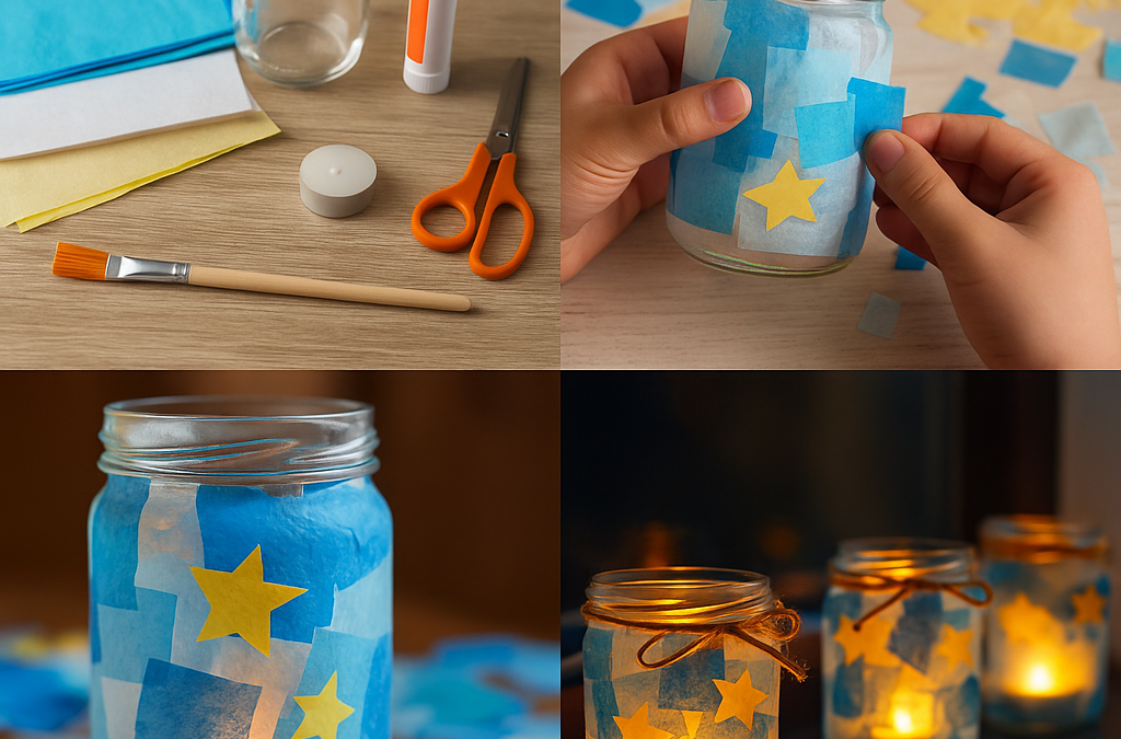 Bastelidee: „Leuchtendes Winterglas aus alten Marmeladengläsern“ 🎄✨