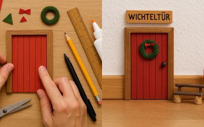 Die magische Wichteltür – eine nordische Bastelidee für den Winter